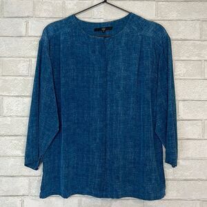 Tibi Button Down Silk 3/4 Sleeve Blouse 6